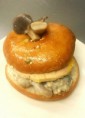Bagel aux cèpes et foie gras frais